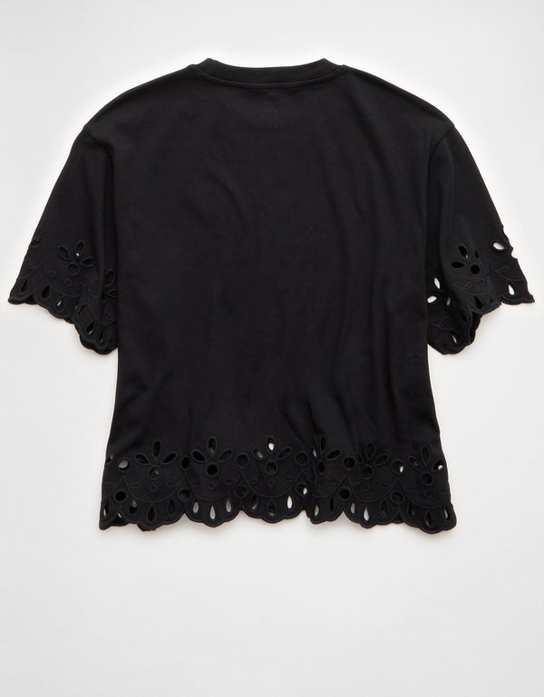 Polo sin Cuello Extragrande con Ojal - Negro