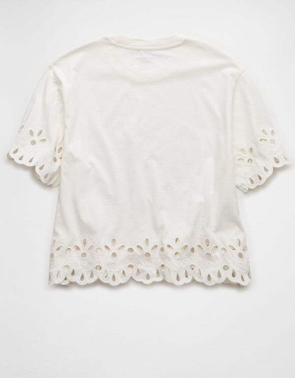 Polo sin Cuello Extragrande con Ojal - Blanco