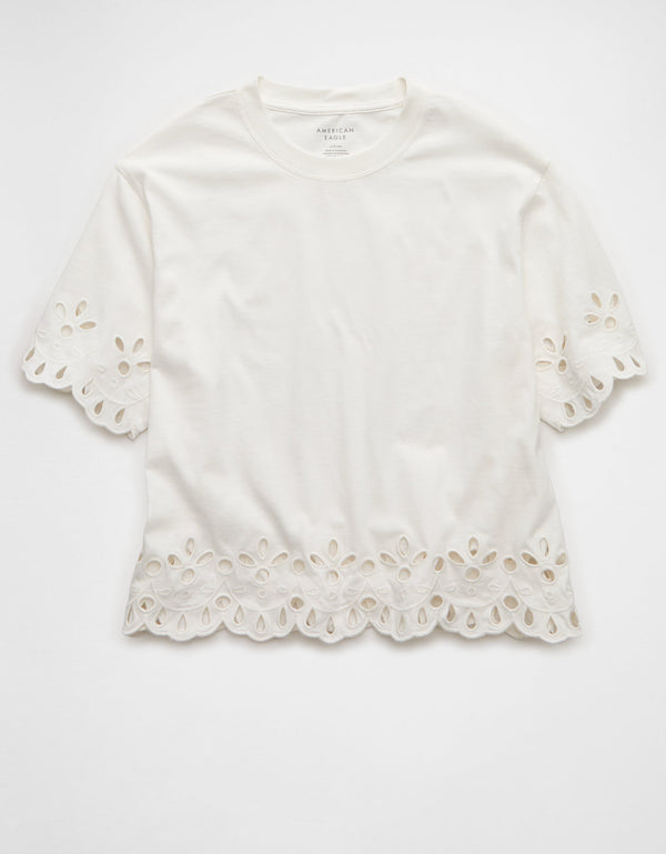 Polo sin Cuello Extragrande con Ojal - Blanco