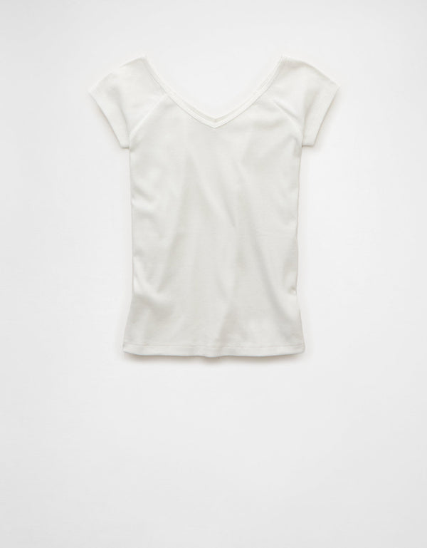 Polo sin Cuello de bebé con cuello en V Ae Saltwash - Blanco