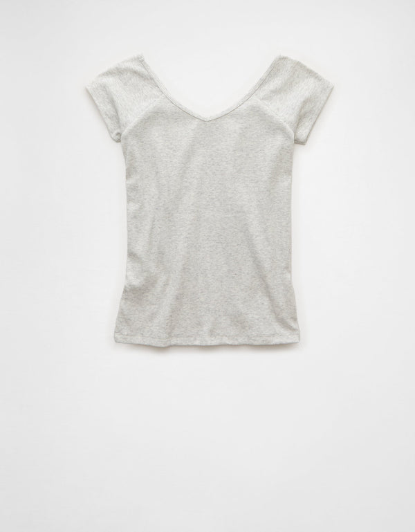 Polo sin Cuello de bebé con botones a presión - Gris