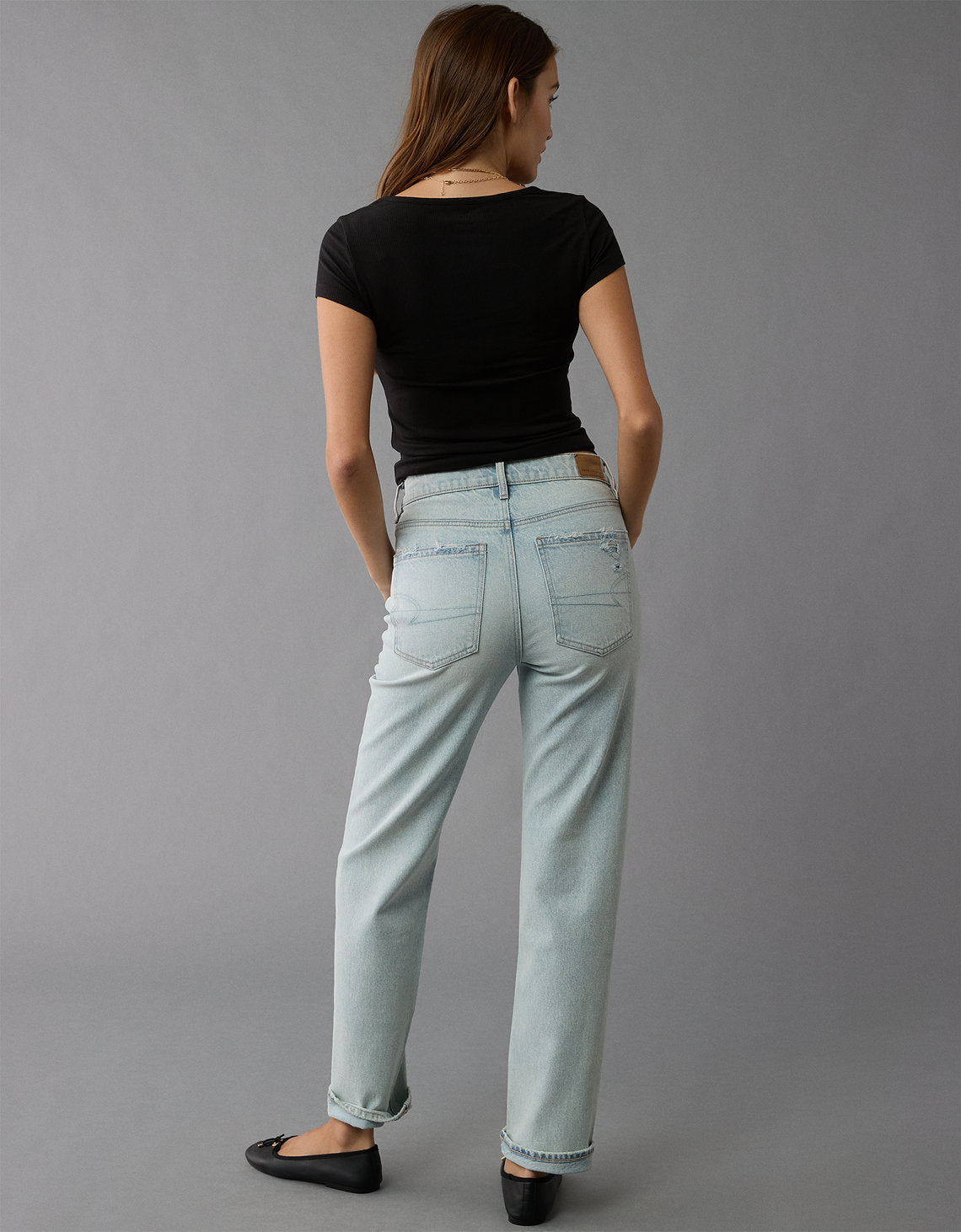 Polo sin Cuello Básica Manga Corta Mujer AE - Negro 2372_9536_001_os