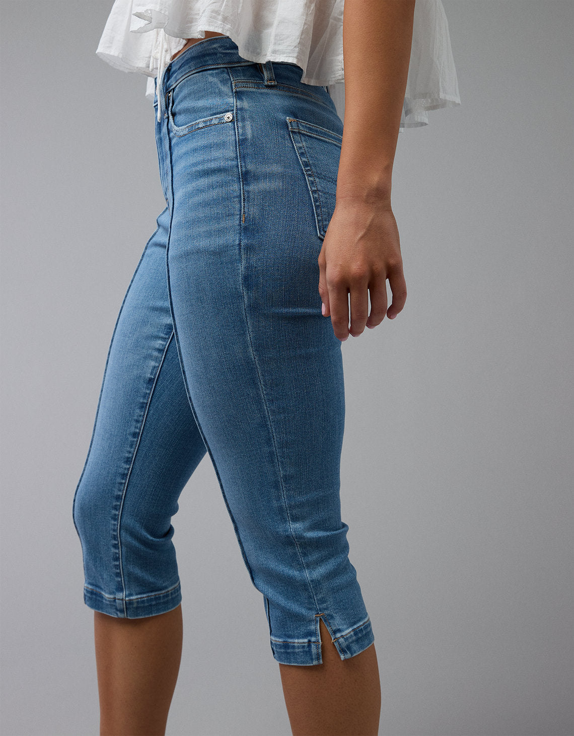 Jean Capri de cintura alta de nivel superior - Generico 2432_5593_851_os