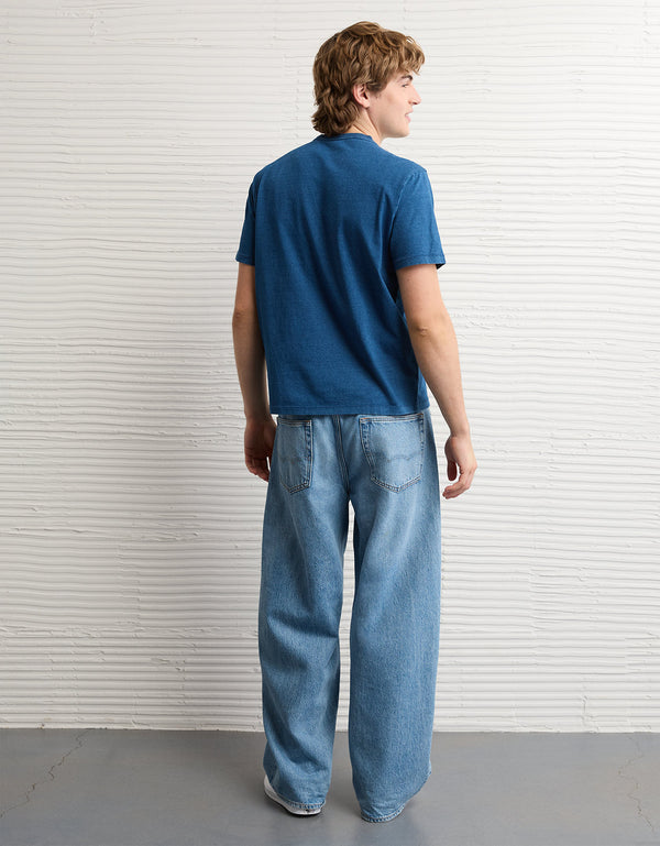 Camiseta standard fit en índigo Ae - Azul