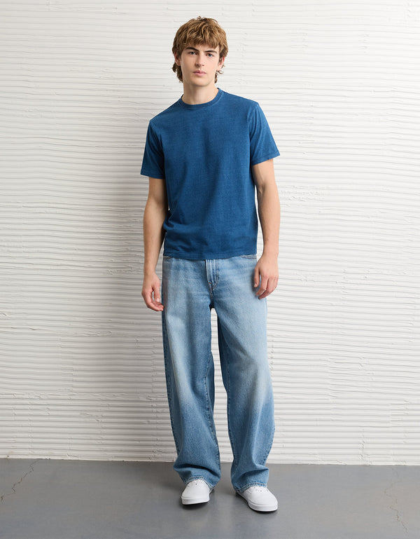 Camiseta standard fit en índigo Ae - Azul