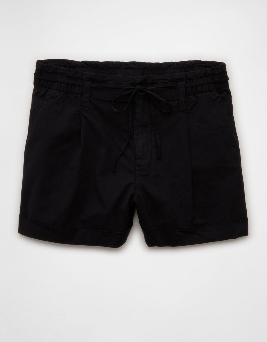 Short ligero de cintura alta. - Negro 2546_8281_001_f