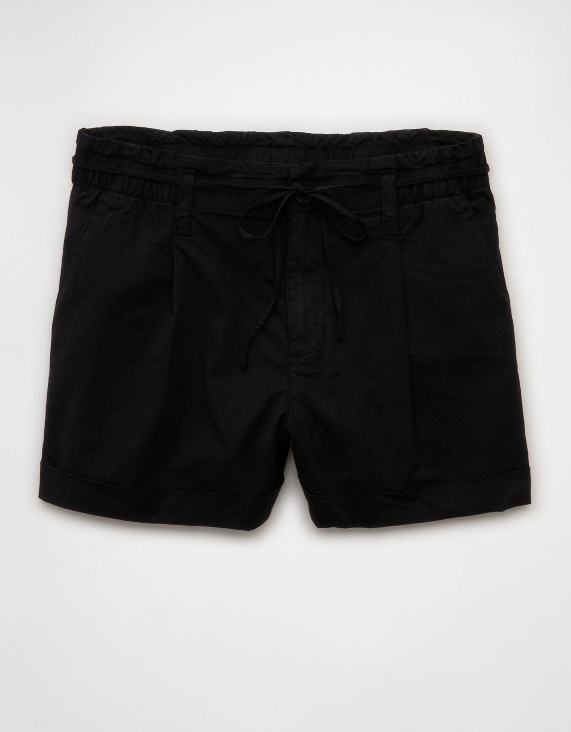 Short ligero de cintura alta. - Negro 2546_8281_001_f