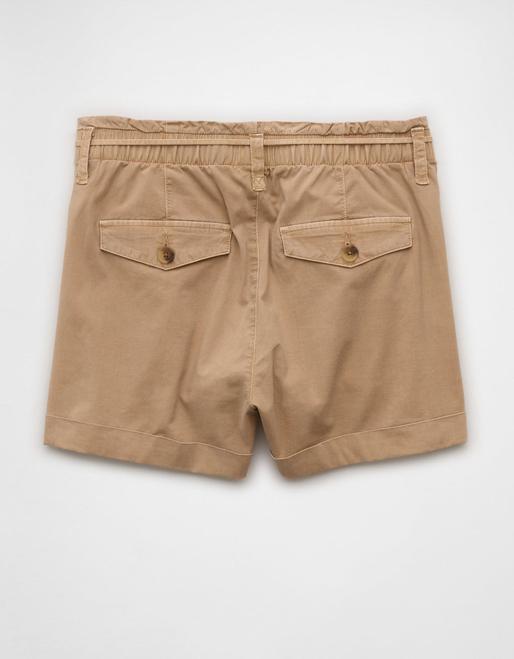 Short ligero de cintura alta. - Caqui 2546_8281_212_b