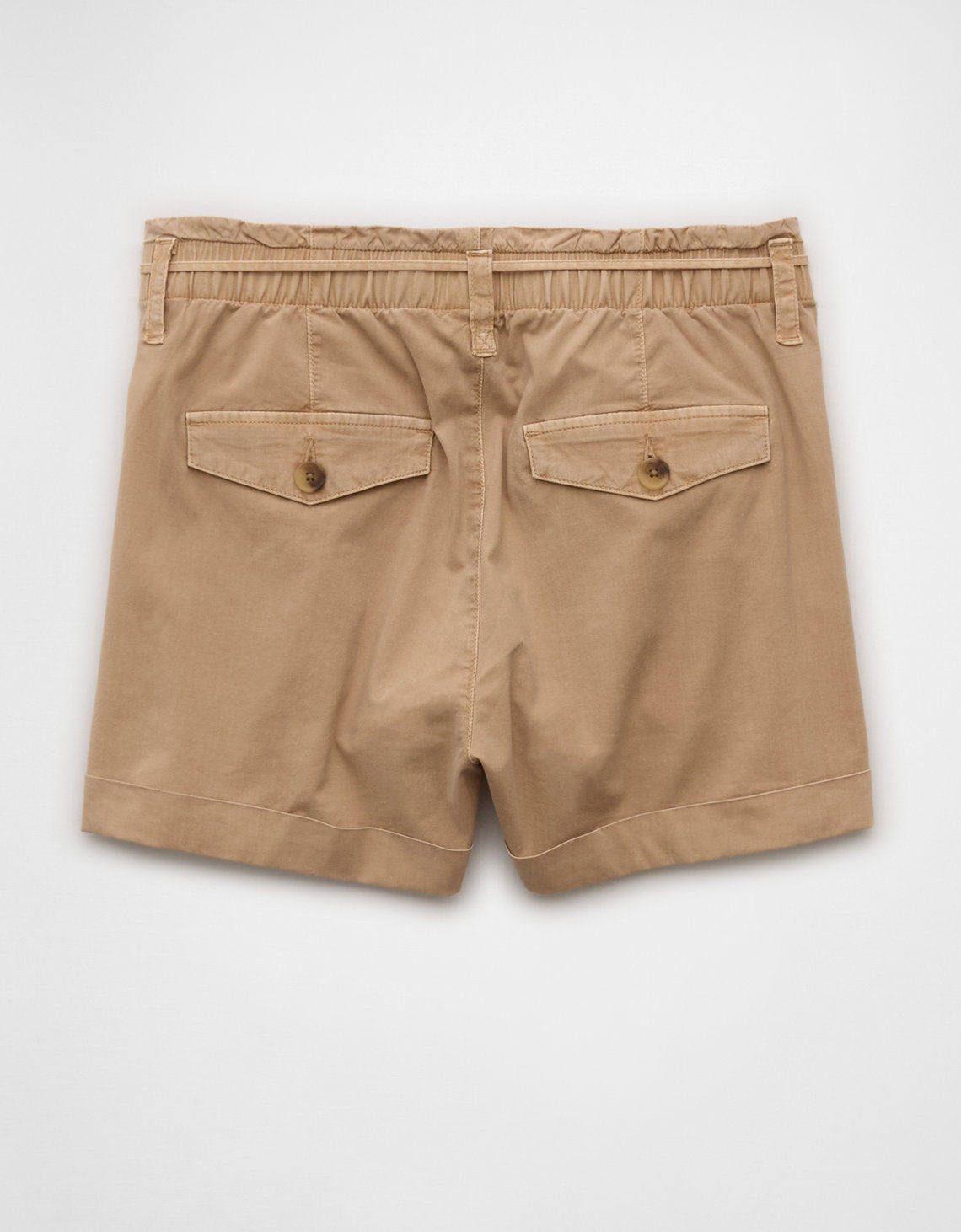 Short ligero de cintura alta. - Caqui 2546_8281_212_b