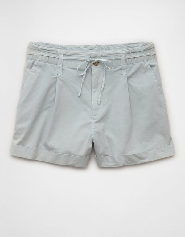 Short ligero de cintura alta. - Azul