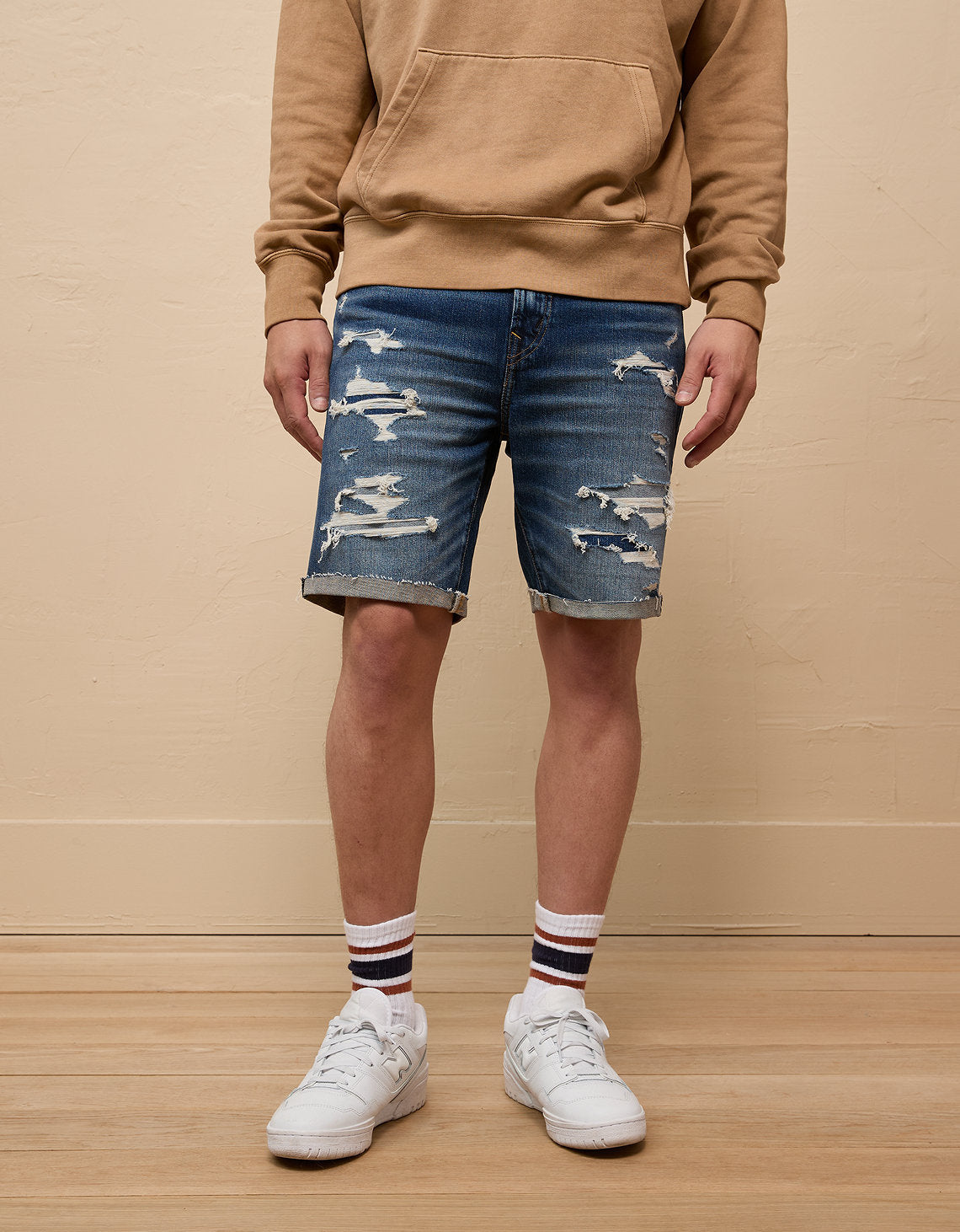 Bermuda en Denim con rotos Hombre AE - Generico 3131_7803_832_of