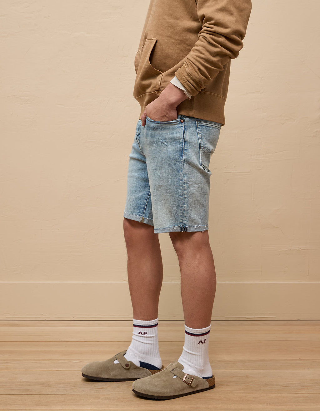Bermuda en Denim con Desgaste Hombre AE - Generico 3131_7805_841_os