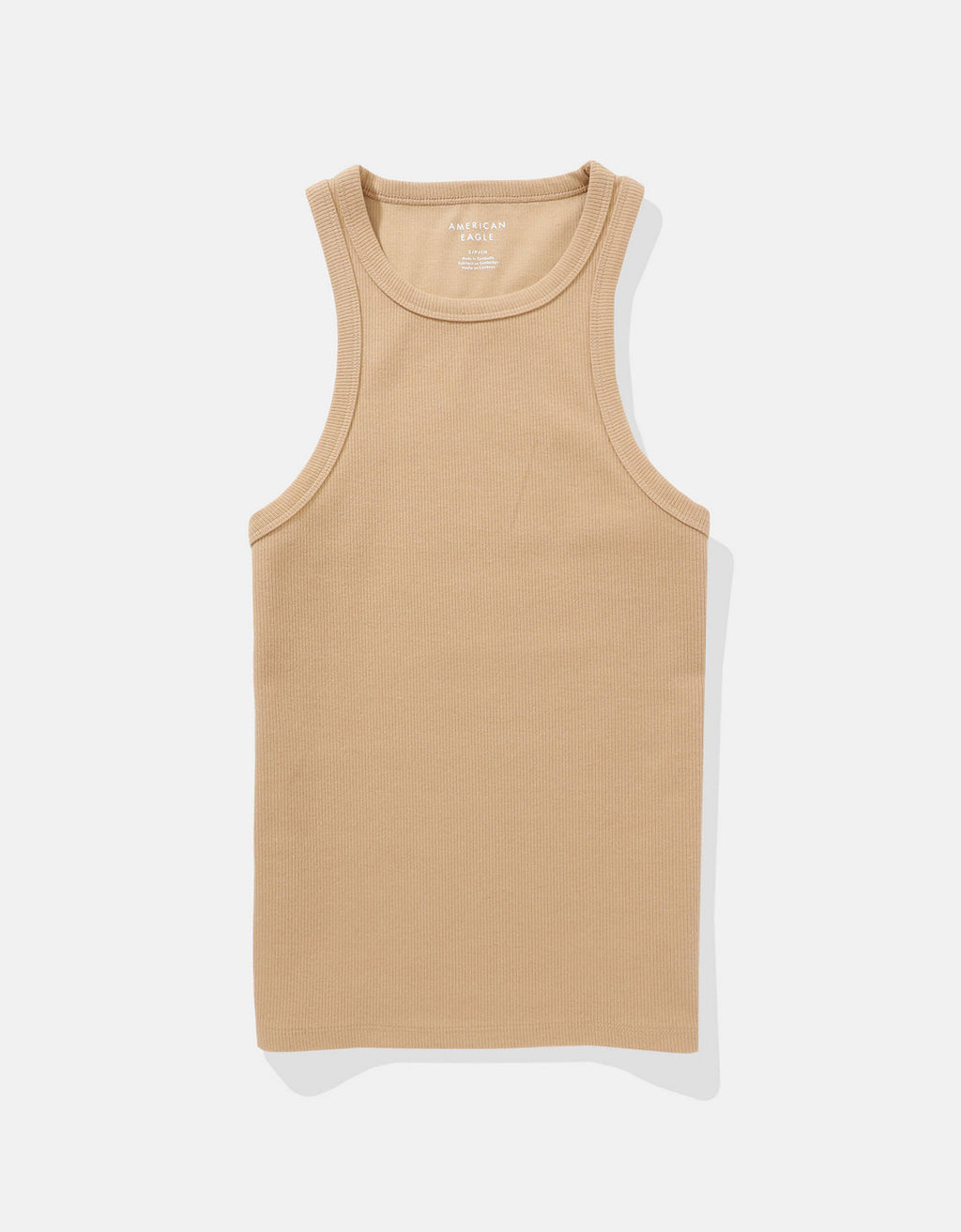Blusa AE cuello redondo sin mangas para mujer - Caqui 3171_5961_212_f