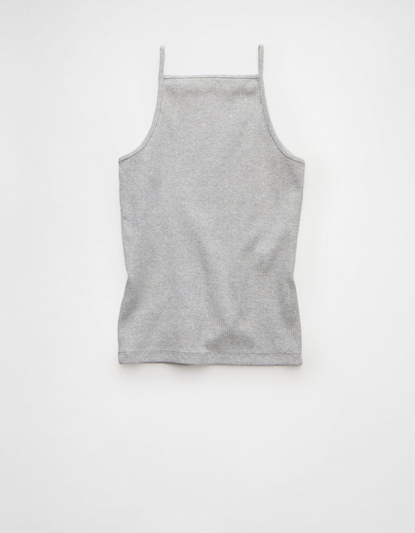 6312 APRON NECK TANK HEATHER - Gris