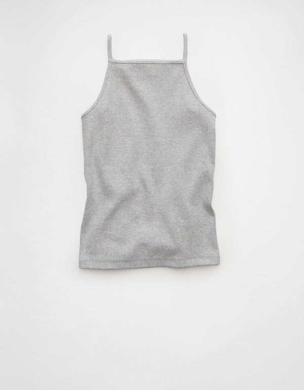6312 APRON NECK TANK HEATHER - Gris