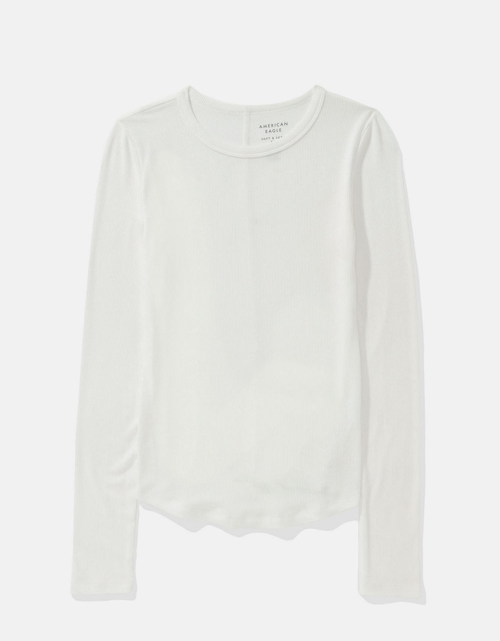 Camiseta de Manga Larga Tipo Henley Ae - Blanco 3376_1340_100_f