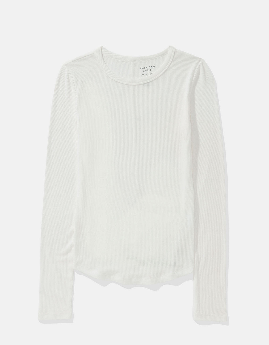 Camiseta de Manga Larga Tipo Henley Ae - Blanco 3376_1340_100_f
