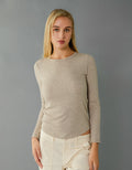 Camiseta de Manga Larga Tipo Henley Ae - Café 3376_1352_026_of