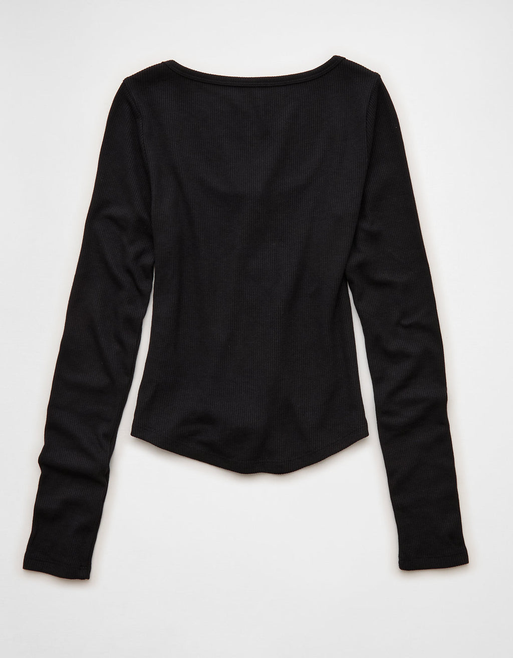 Camiseta Manga Larga con Botones Ae - Negro 3376_1514_073_b
