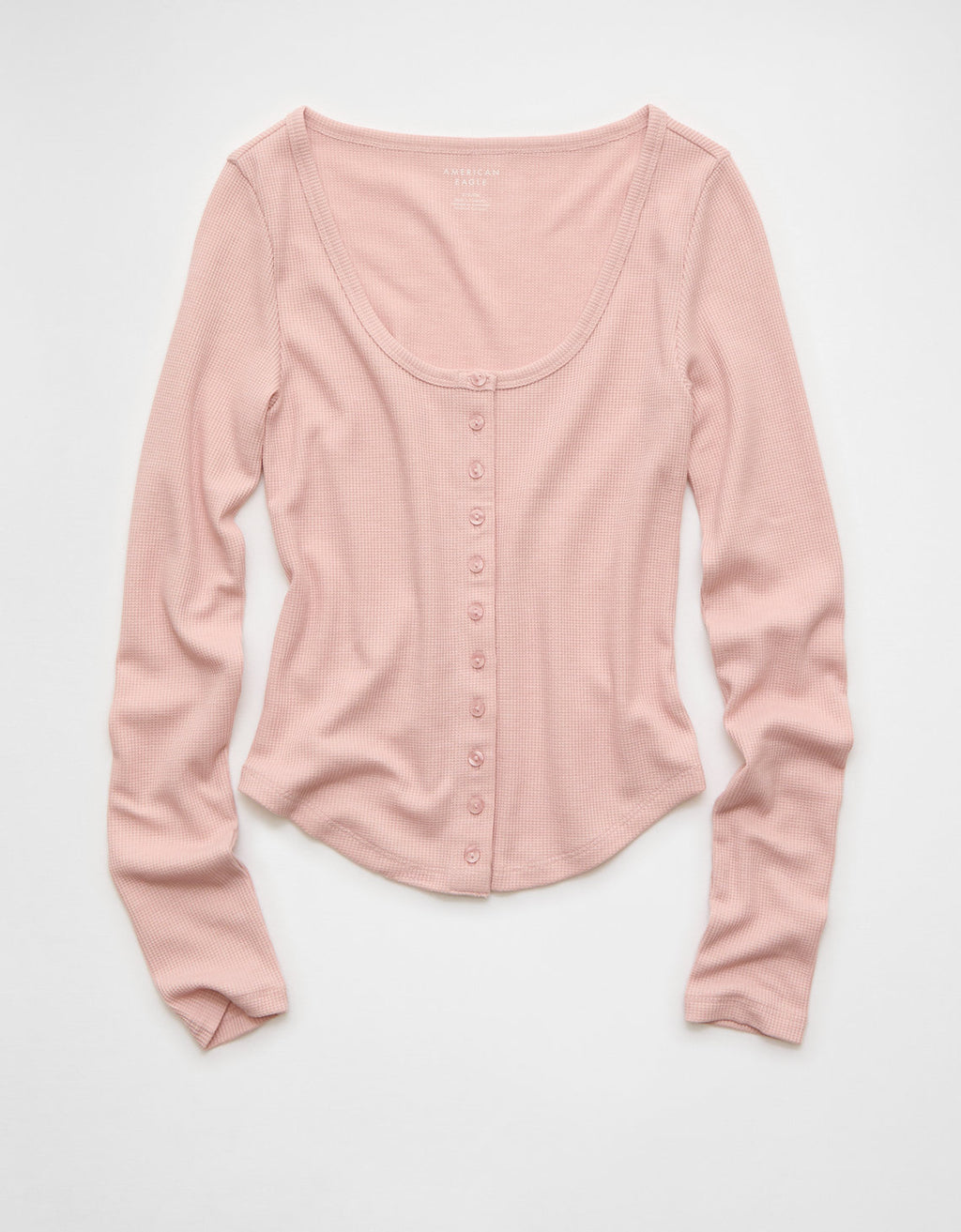 Camiseta Manga Larga con Botones Ae - Rosa 3376_1514_610_f
