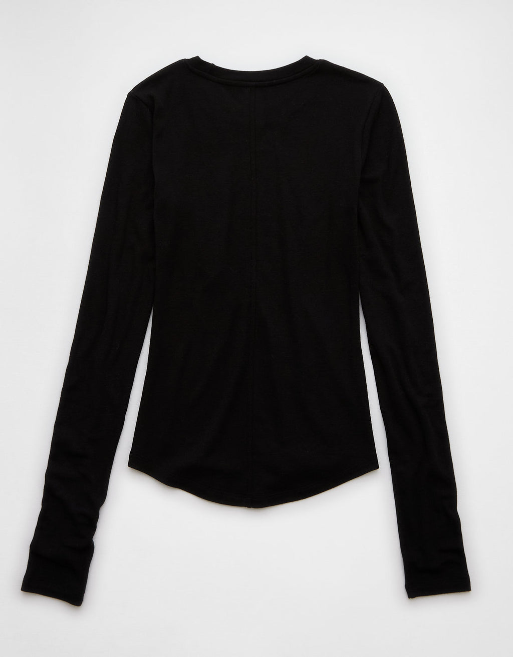 Polo sin Cuello Manga Larga Mujer AE - Negro 3376_9727_001_b