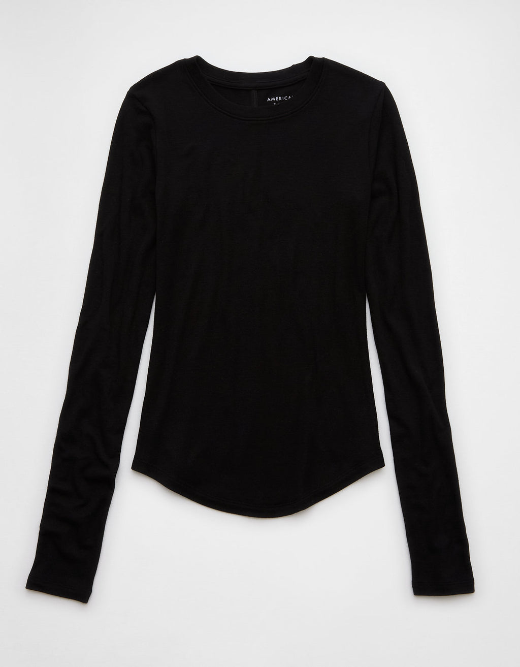 Polo sin Cuello Manga Larga Mujer AE - Negro 3376_9727_001_f