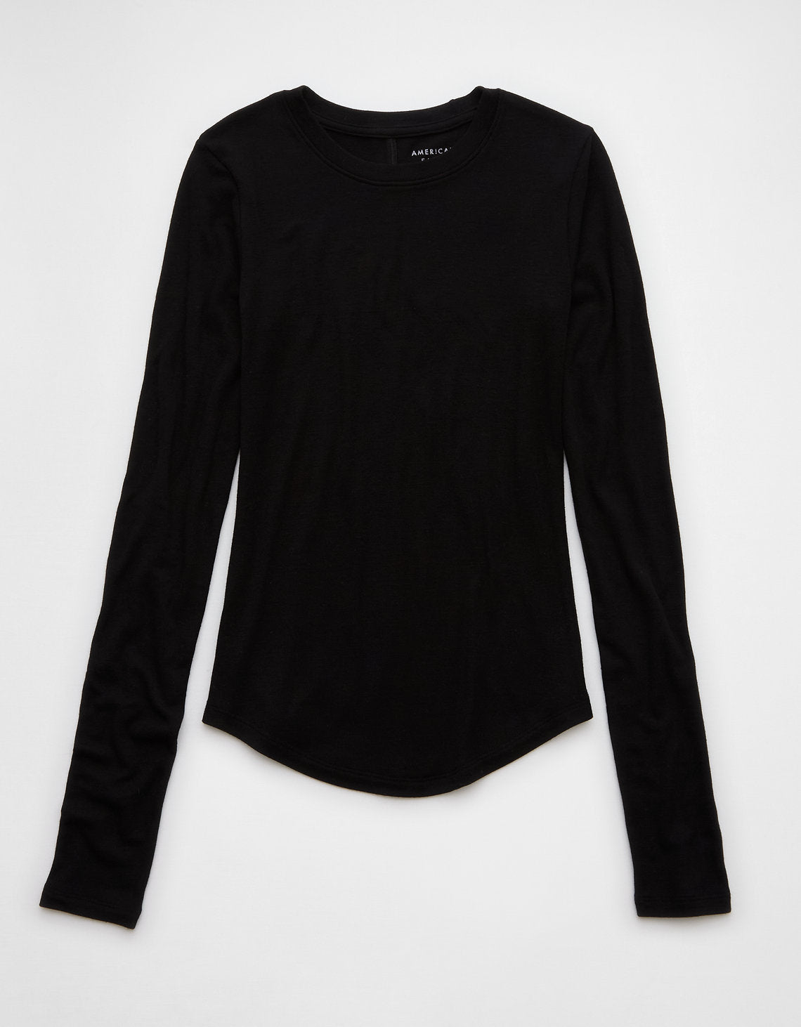 Polo sin Cuello Manga Larga Mujer AE - Negro 3376_9727_001_f