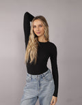 AE T-shirt Manga Larga con Cuello Redondo - Negro 3376_9809_001_of