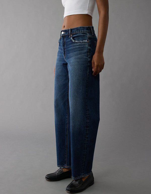 Jean barrel con stretch de mujer AE - Generico
