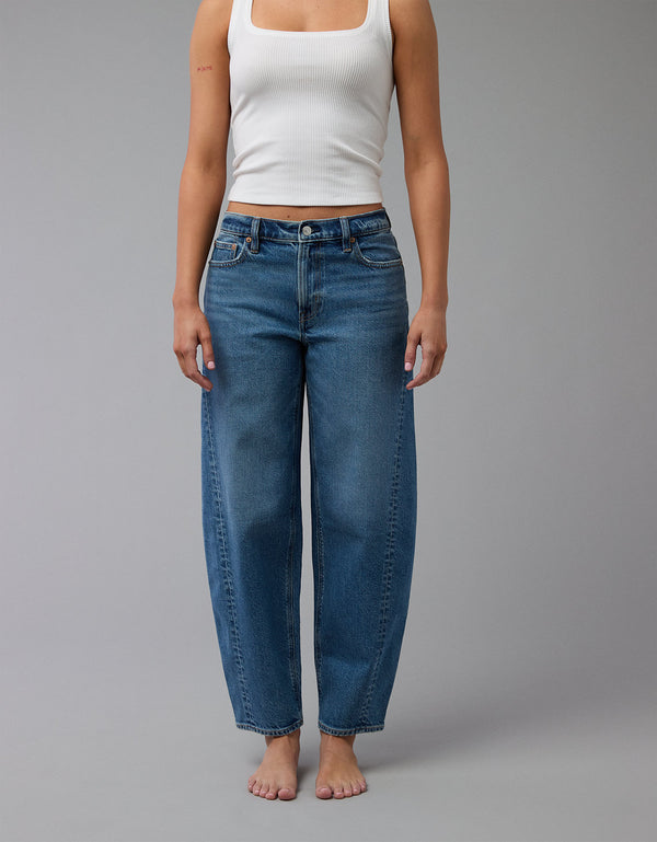 Jean barrel con stretch de mujer AE - Generico