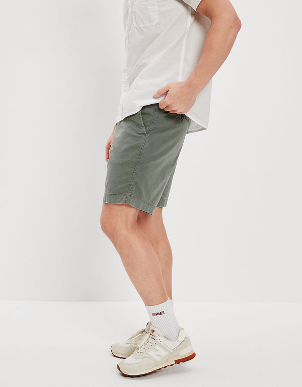 Khaki Short AE Flex 23 c.m. Lived-in - Verde