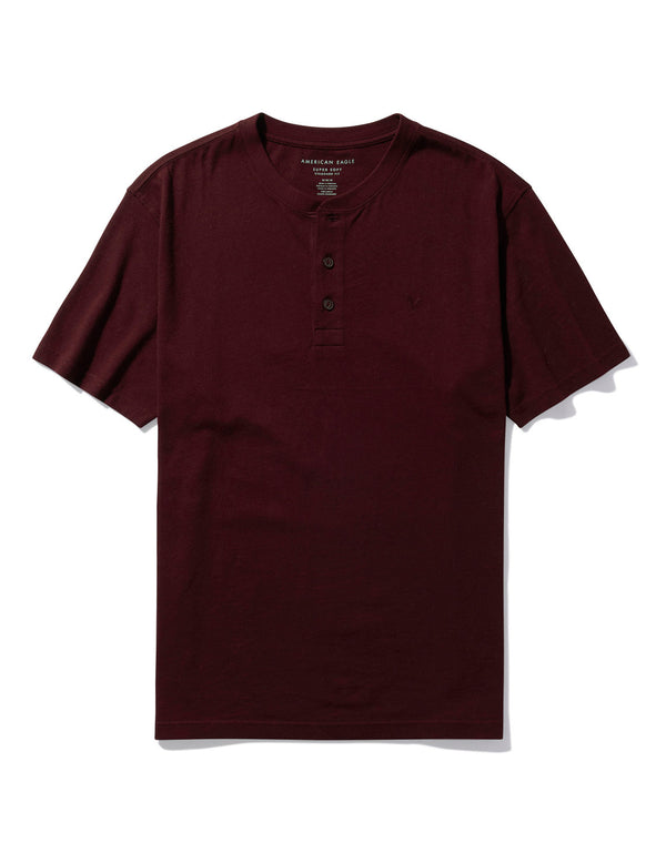 Polo sin Cuello cuello Henley manga corta Hombre AE - Generico