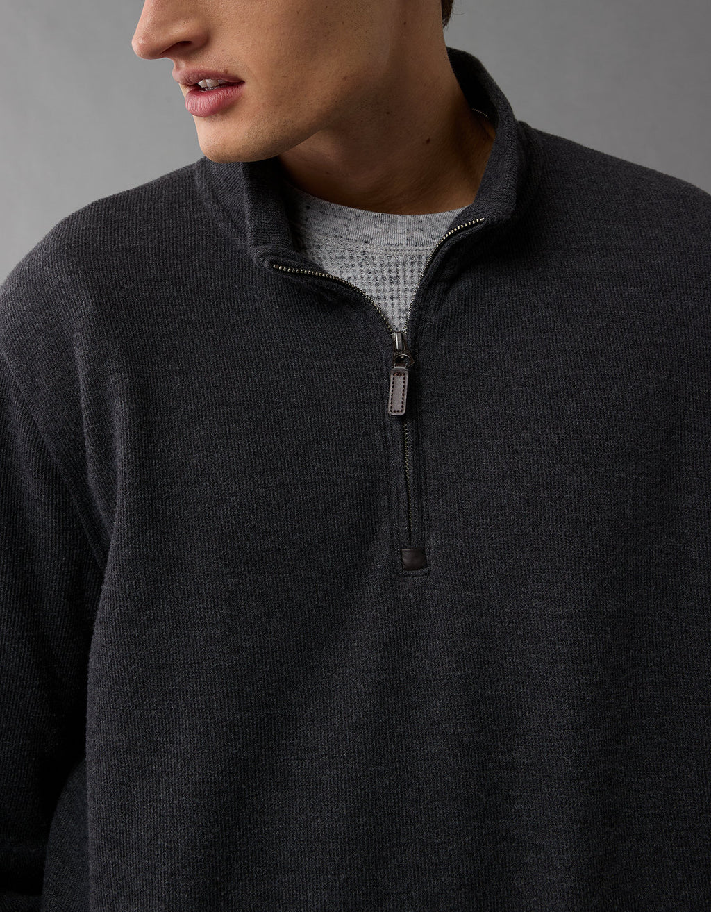 Polo sin Cuello Manga Larga Cuello Henley Hombre AE - Generico 4171_3990_008_d2