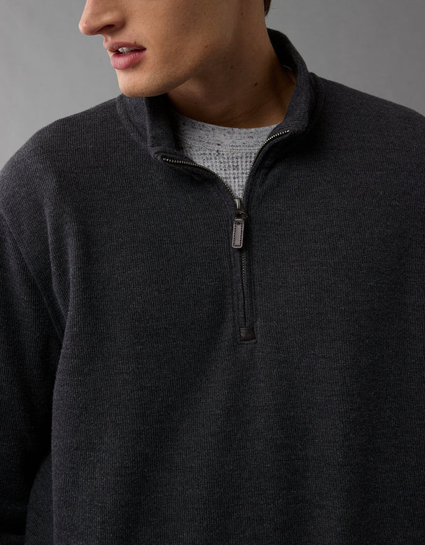 Polo sin Cuello Manga Larga Cuello Henley Hombre AE - Generico