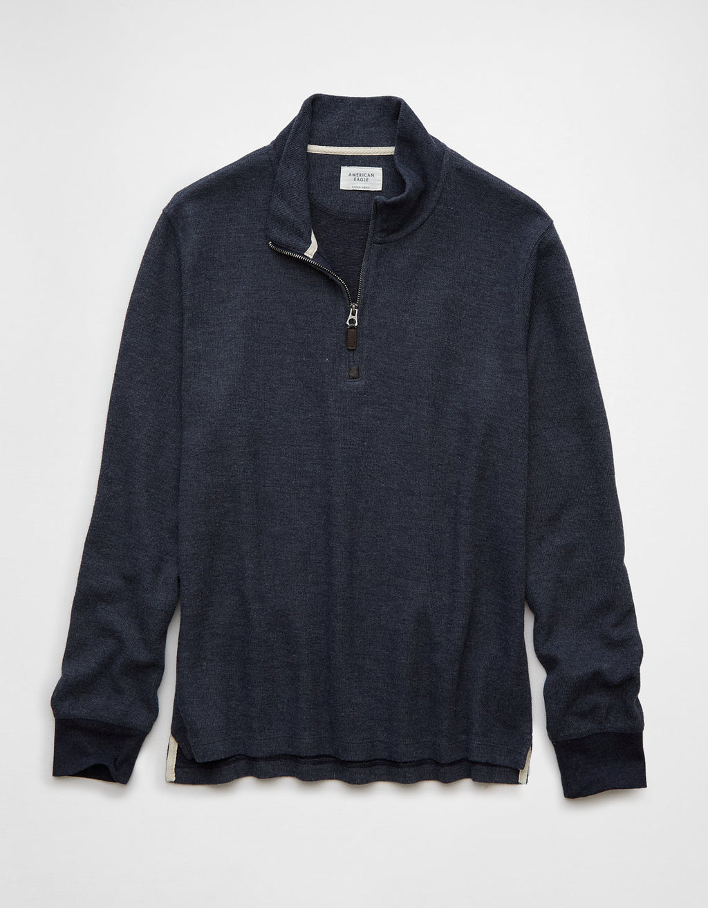 Polo sin Cuello Manga Larga Cuello Henley Hombre AE - Azul 4171_3990_410_f
