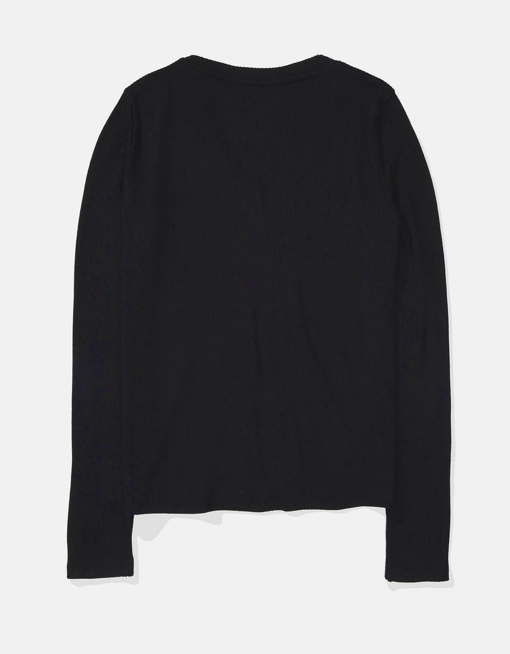 Polo sin Cuello manga larga cuello V Mujer AE - Negro 4373_8995_001_b