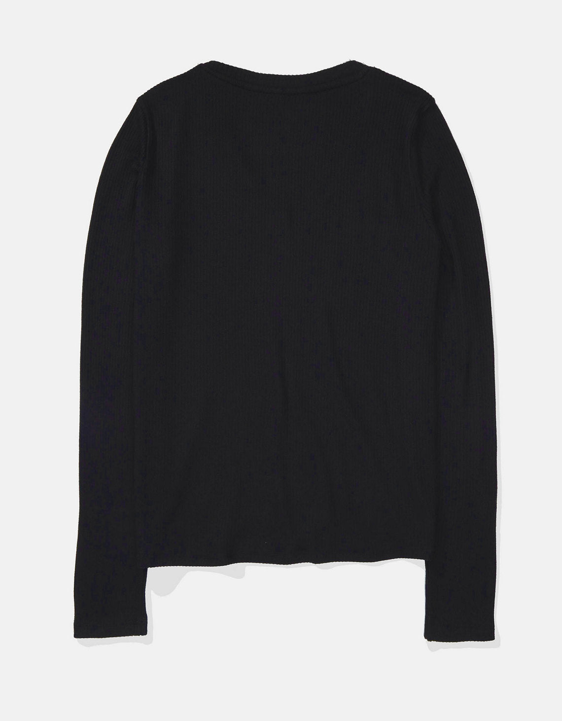 Polo sin Cuello manga larga cuello V Mujer AE - Negro 4373_8995_001_b