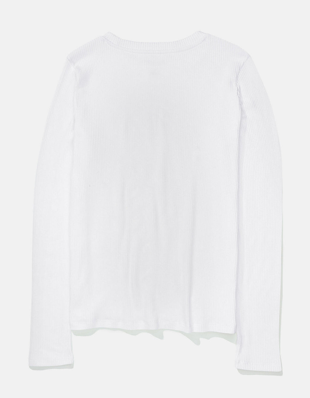 Polo sin Cuello manga larga cuello V Mujer AE - Blanco 4373_8995_100_b