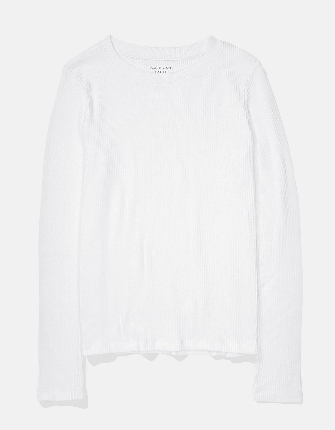 Polo sin Cuello manga larga cuello V Mujer AE - Blanco 4373_8995_100_f