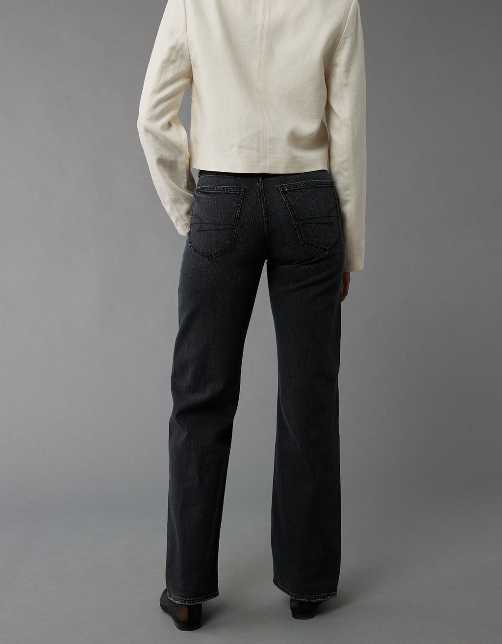 Jean Stovepipe Talle Alto Mujer AE - Negro 4435_5016_045_ob