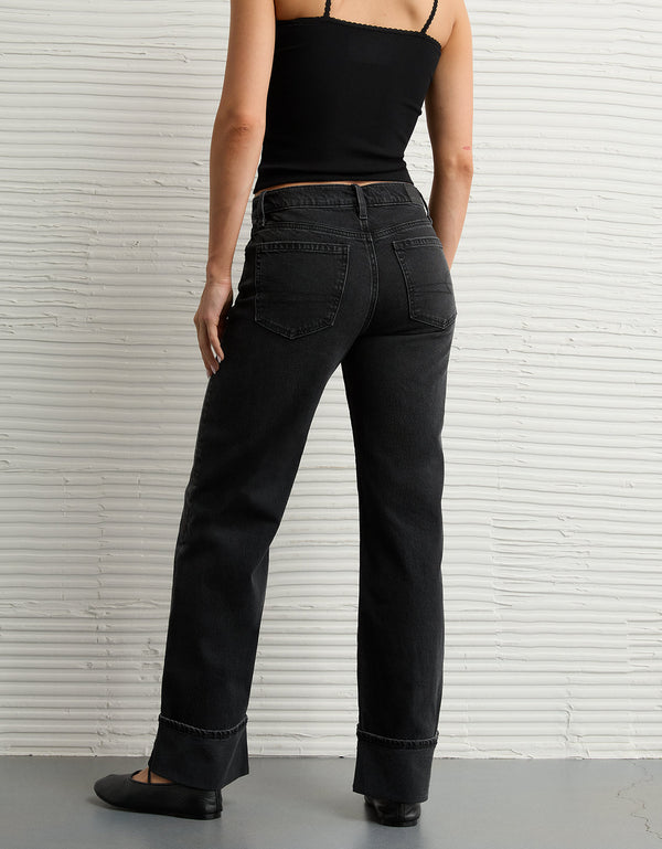 Jean Stovepipe Tiro Alto Ae - Negro