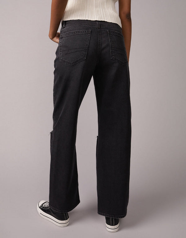 Jean Stovepipe Tiro Alto Ae - Negro
