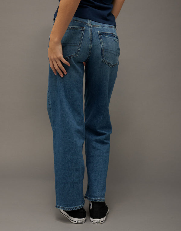 Jean AE Stretch de pierna recta de tiro alto. - Generico