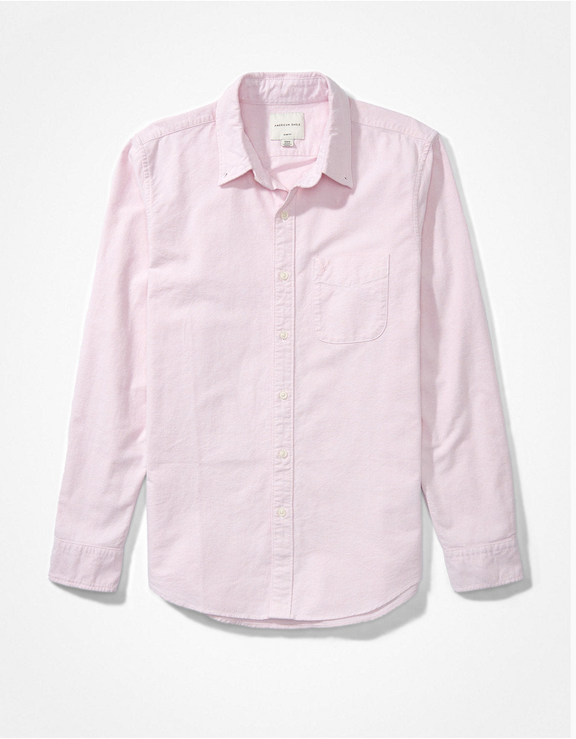 Camisa AE Oxford con botones Slim Fit - Rosa 5153_2099_615_f