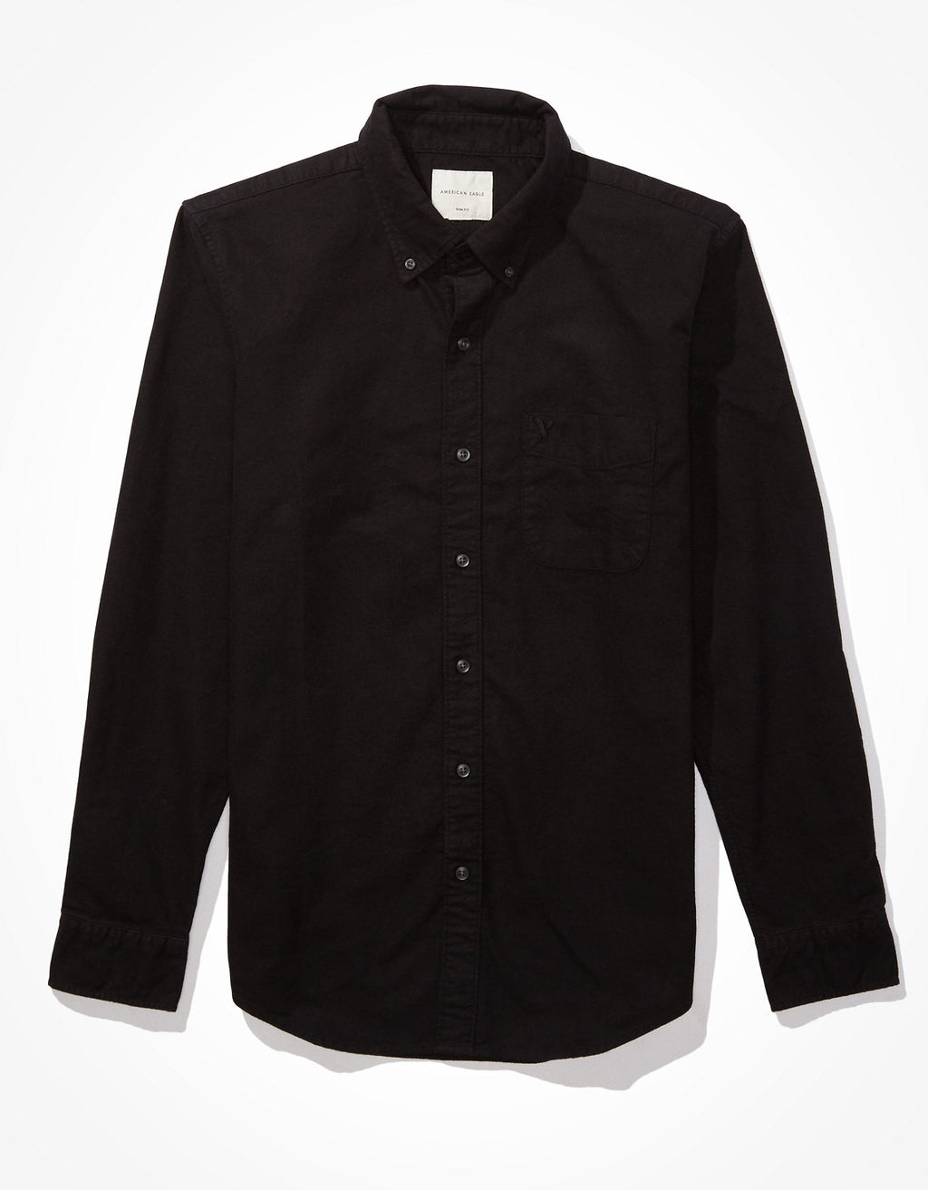Camisa Slim fit Ae Oxford con botones - Negro 5153_2100_001_f