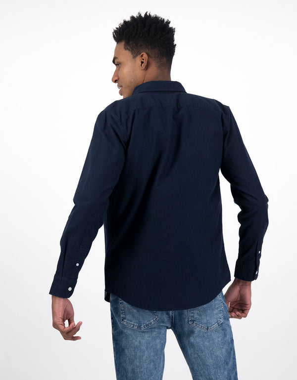 Camisa Slim fit Ae Oxford con botones - Azul