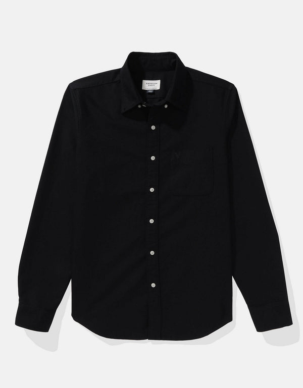 Camisa Oxford Slim Fit Ae - Negro