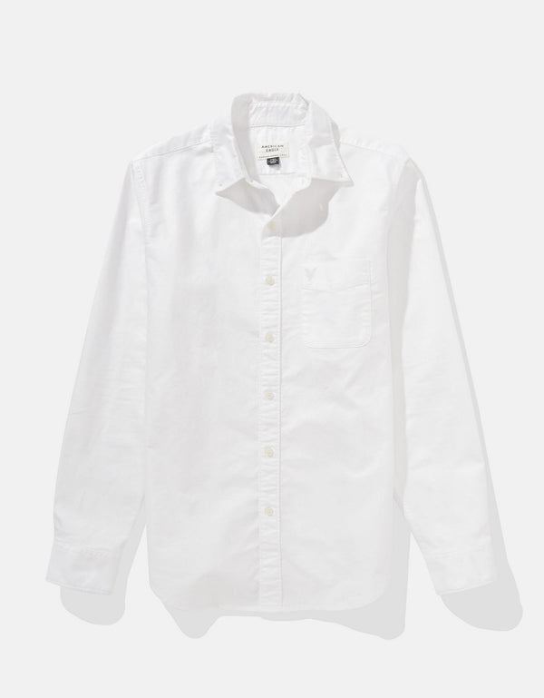 Camisa Oxford Slim Fit Ae - Blanco