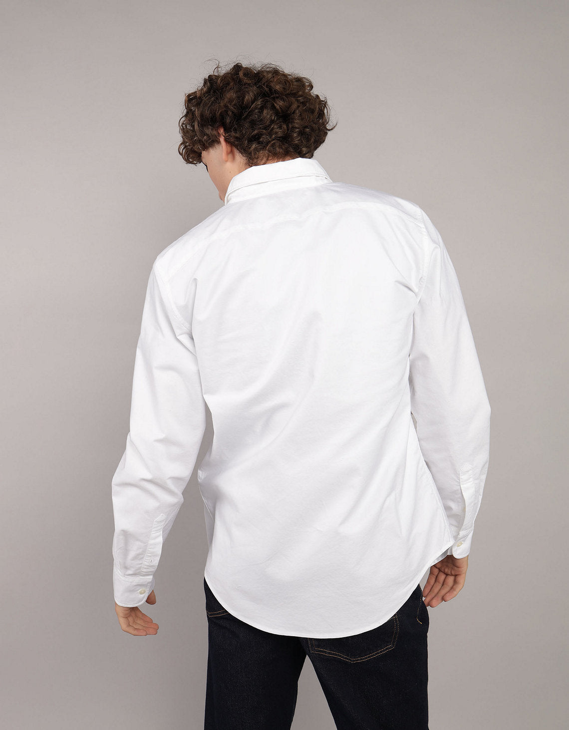 Camisa Oxford Slim Fit Ae - Blanco 5153_2830_100_ob