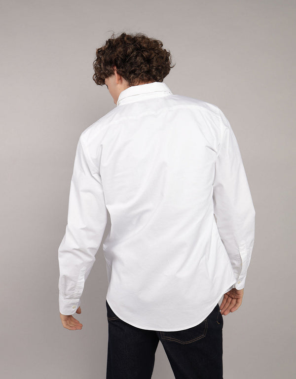 Camisa Oxford Slim Fit Ae - Blanco